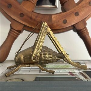 Vintage Brass Grasshopper Figurine